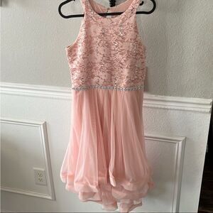 Speechless Pink Halter A-line Dress for Prom